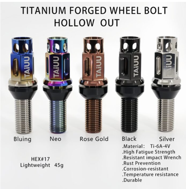 TITANIUM FORGED RACING WHEEL LUG BOLT Suit To BMW Audi Mercedes Porsche Mini Volkswagen Volvo