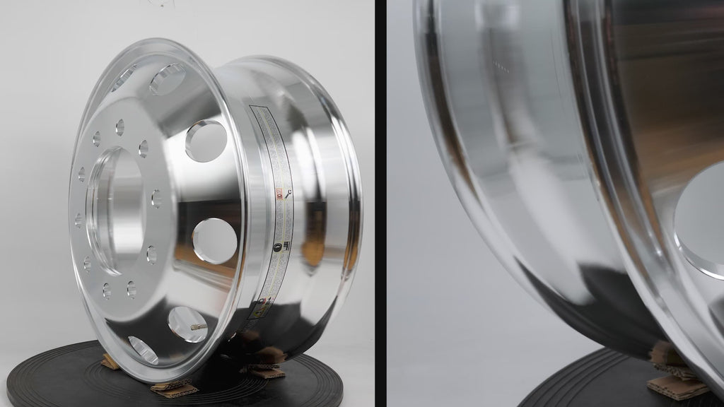 24.5x8.25 Truck Wheels Forged Aluminum Rims Both-Side Mirror Polished